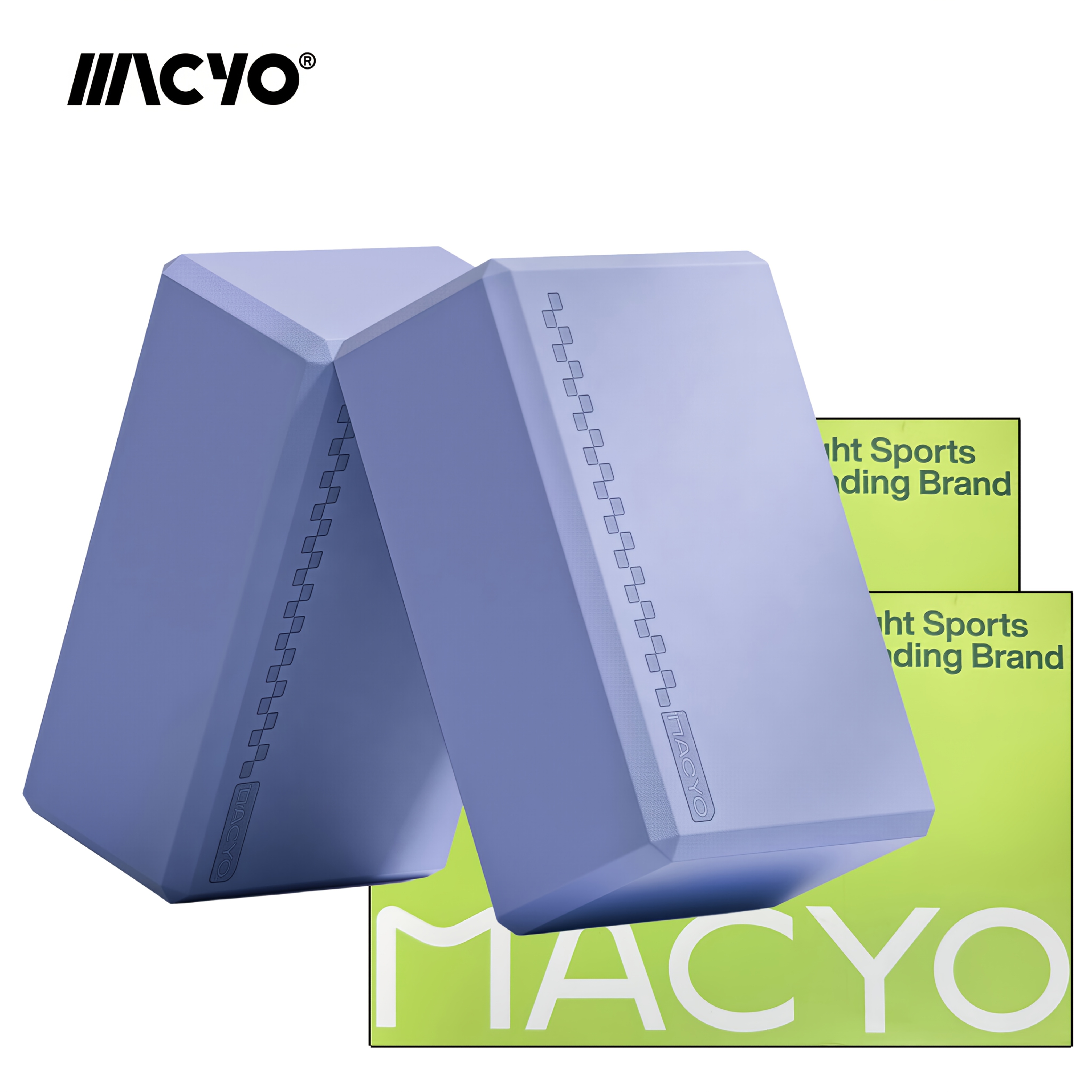 TEMU Macyo Yoga Blocks 2 Pack, Soft Non-slip Foam Blocks With Beveled Edges For Alignment And Stretching , Pilates, - Supportive, Lightweight, Odor