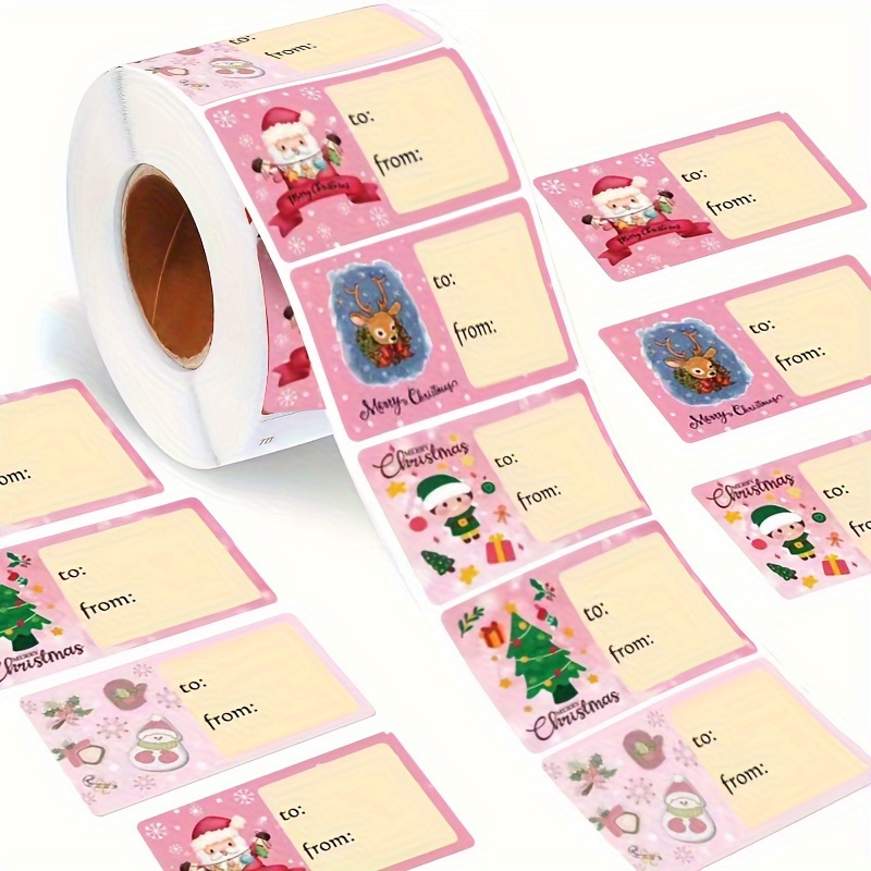 christmas pink stickers santa claus christmas tree christmas - Temu United Kingdom