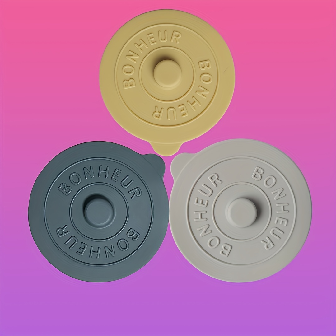 Image of 3pcs Silicone Cup Lids 9.5cm Elastic Sealing Dustproof Cover For Water/coffee/wine Glasses Food Grade