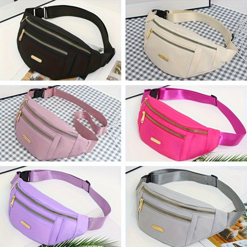 

Aerocandy Nylon Waist Bag - Trendy & Fanny Pack With Adjustable Strap, Zippered Compartments For Daily , School, Travel - , Stylish Chest & Crossbody Bag In Multiple Colors, Travel Bag