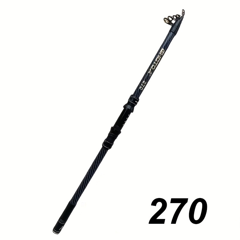 TEMU Super Hard Carbon Fiber Fishing Rod 210-450, With Anti-slip Grips And Metal Ground Inserts - Suitable For Fishing, Surfing Casting And Long