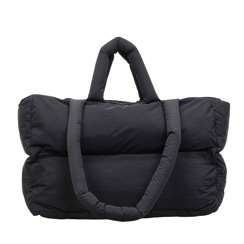 TEMU New Women's Handbag, Simple Large-capacity Padded Coat Bag, Single-shoulder Tote Bag