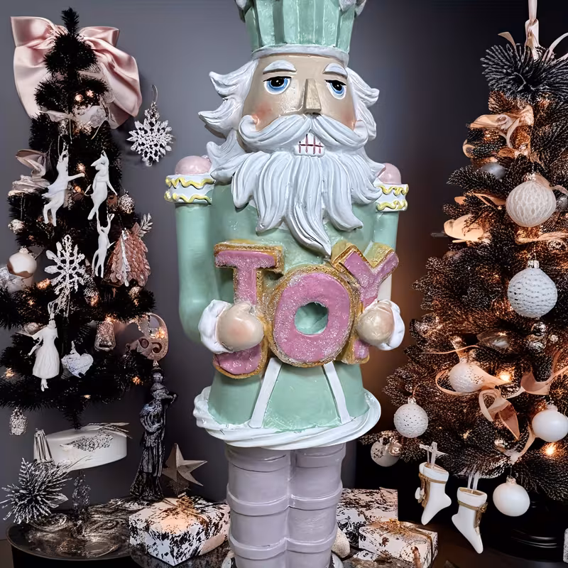christmas nutcracker cupcake resin statue hand piped frosting food grade resin whimsical dessert table decor fairytale living room accent creative gift for christmas weddings birthdays valentine s day nutcracker christmas decor Product details 3