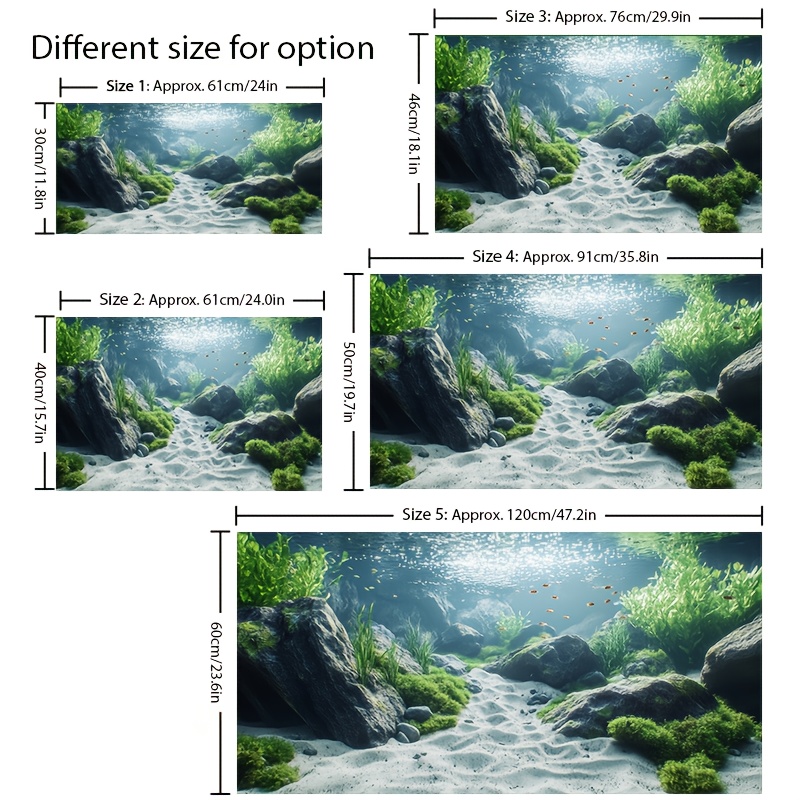 TEMU A Wall Sticker Mural Designed For Aquarium Decoration, Featuring Scenes, Made Of Sun-resistant And Scratch-resistant For Viewing Pools In Homes