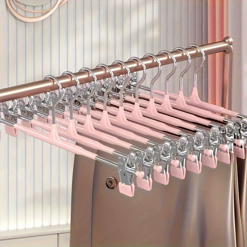 5 pack stainless steel pants hangers heavy duty non slip space saving suitable for pants skirts socks and jackets details 5