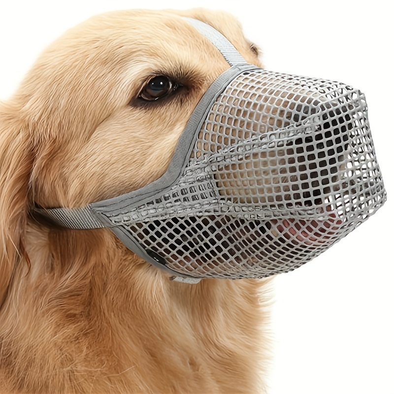 Black Soft Mesh Dog Muzzle, Adjustable Nylon Mouth Cover for Small, Medium, Large Breeds - Labrador, German Shepherd, Prevents Biting & Chewing, Breathable Design, Large (L), Dog Accessories | Adjustable Muzzle | Durable Dog Gear, Dog Muzzle