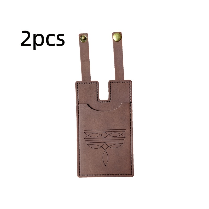 TEMU Ensemble de 2 porte-cartes de bottes western, portefeuille avec fermeture à boucle, unisexe, accessoire de sac à main multi-couleurs facile à