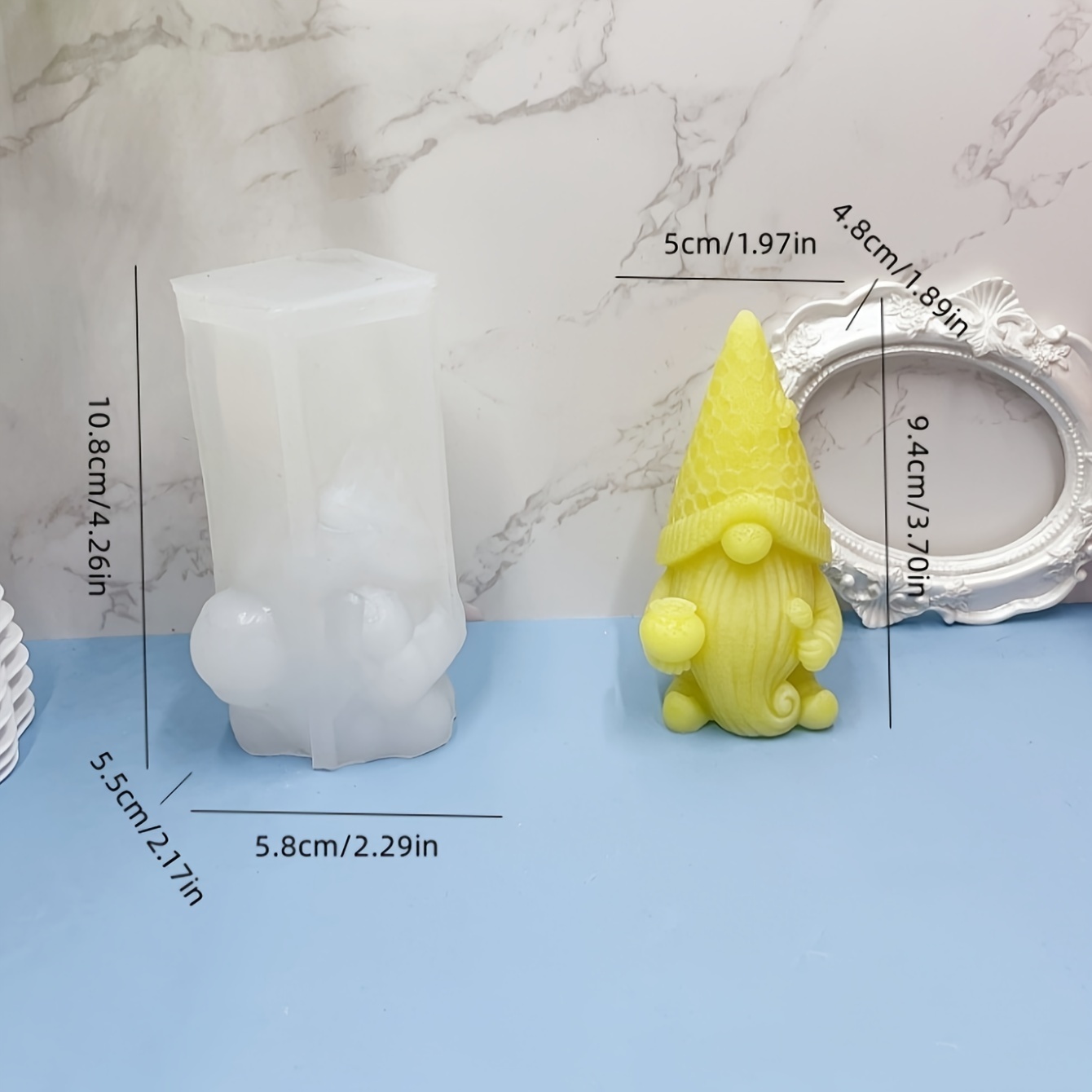 Image of Silicone Mold For Aromatherapy Candle Of Old Bee, Santa Claus Series Diy Aromatherapy Plaster Fragrance Home Decor Silicone Mold
