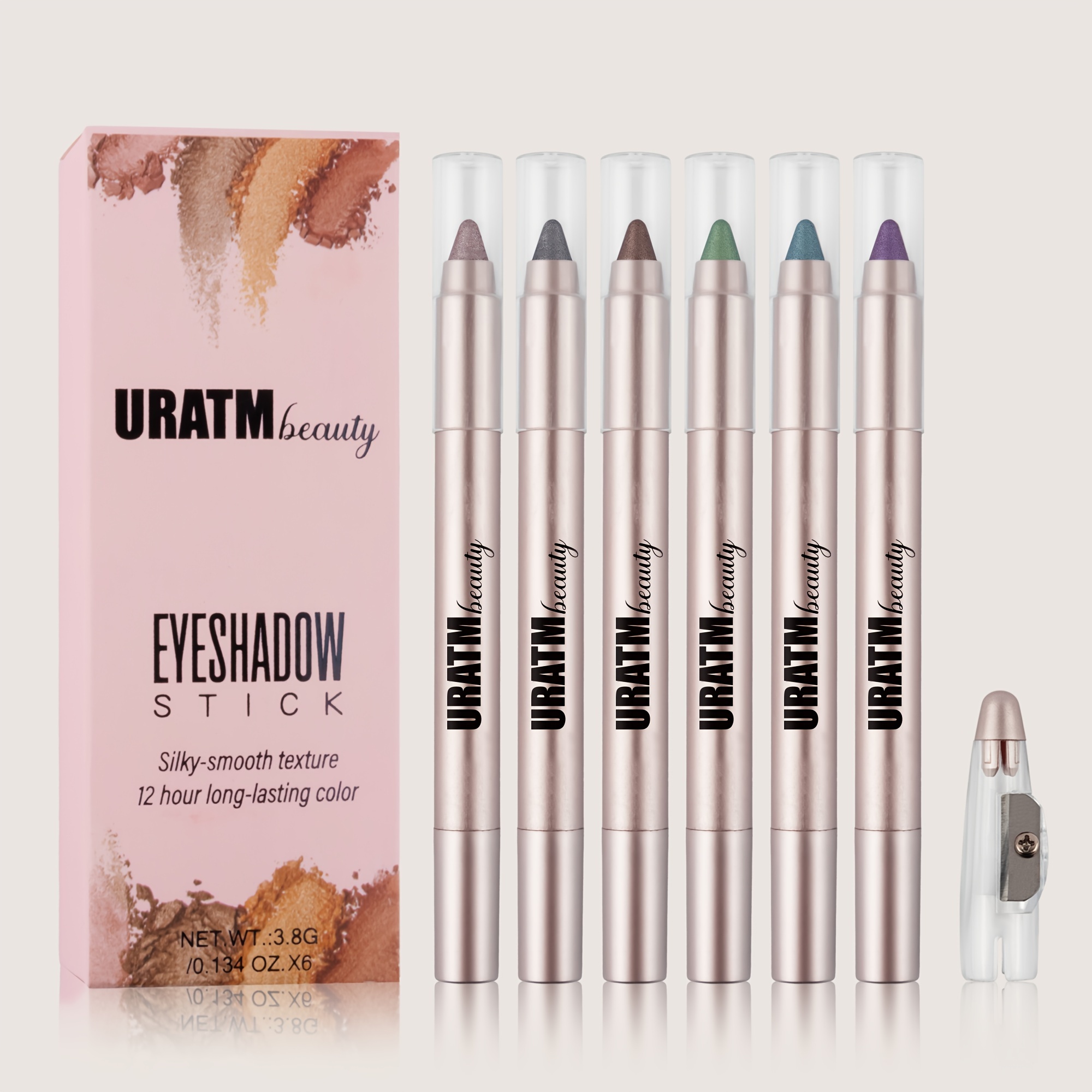 TEMU 6pcs Foaming Eyeshadow Pen Set, Eyeshadow Pen For Eye , Valentine's Day Eyeshadow Gift Box