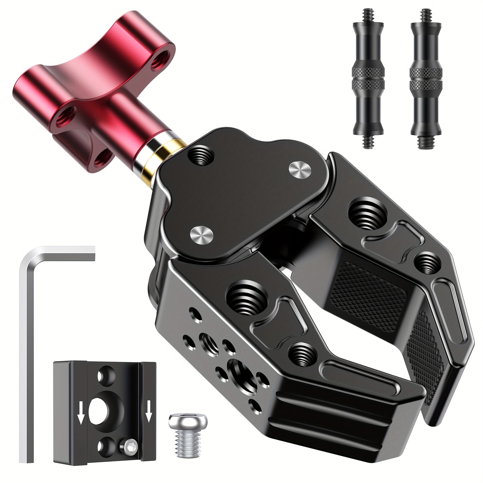 

Aluminum Alloy Crab Clamp - Large, Multi- Lamp Extension Bracket For Photography & Video Equipment