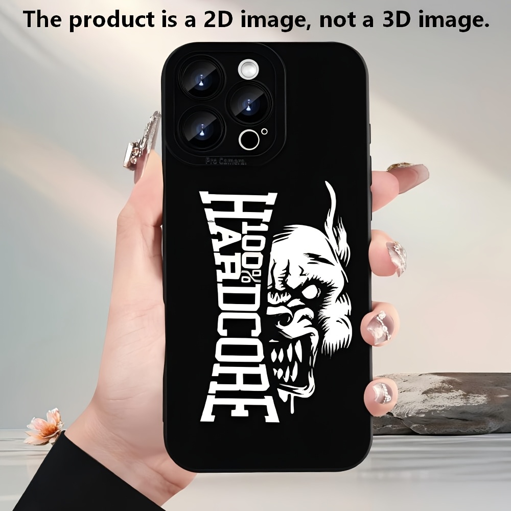 TEMU para Teléfono - Anticaídas con Impresión 2D - Tema Diabólico Hardcore de Lujo INS, de TPU Antideslizante con Impresión, Compatible con iPhone