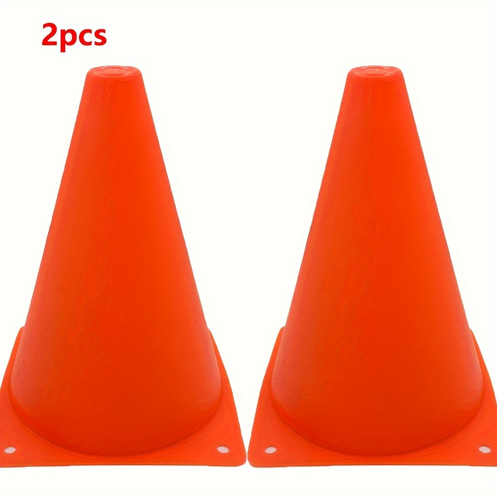 TEMU Pe Material Traffic Cones For Soccer Training, 2/6/12 Pack - Agility Sports Training Equipment, Durable Field Marking Cones, Versatile Drill