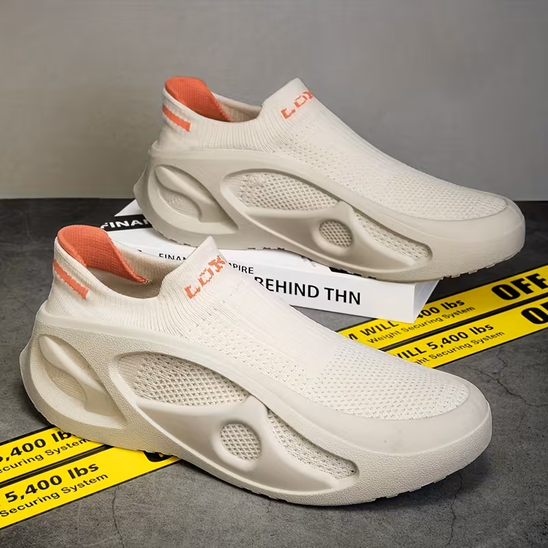 chaussures de sport respirantes à enfiler pour - légères et confortables avec semelle tpr, coussin eva et design en ventilée - pour gym, course ou (noir/rouge), style élégant et 4