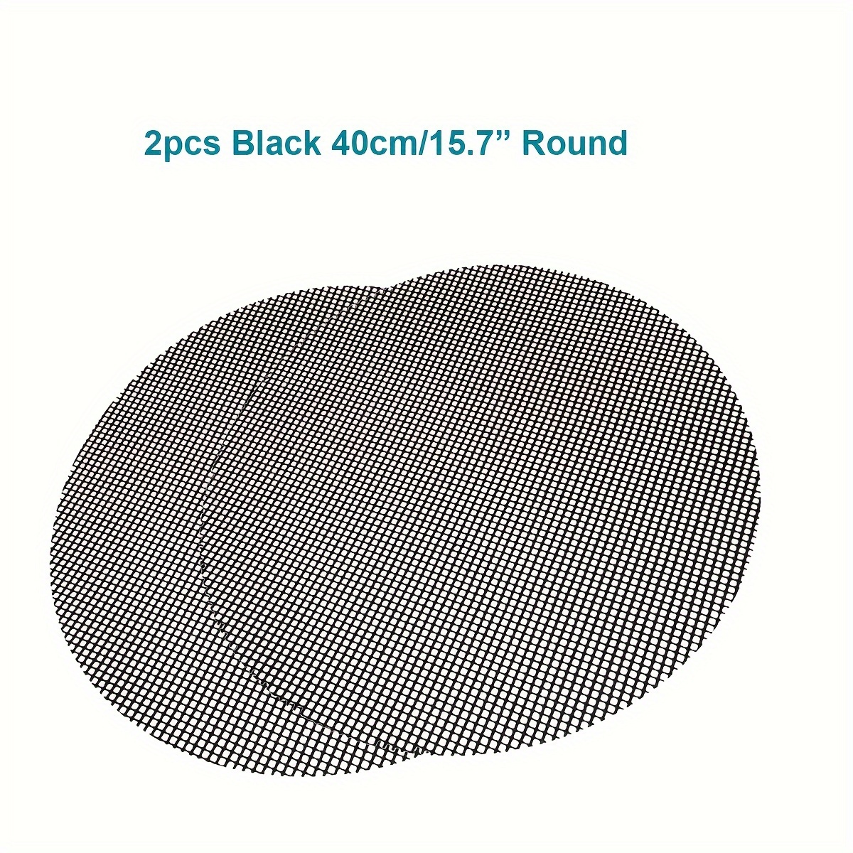 Image of 2pcs Set, Round Grill Mesh Mat, 40cm/15.75“ Heat Resistant Grilling Barbecue Cooking Liners, Easy To Clean Bbq Accessories Tools, Free To Clean Grill Mesh Liners For Round Outdoor Grill