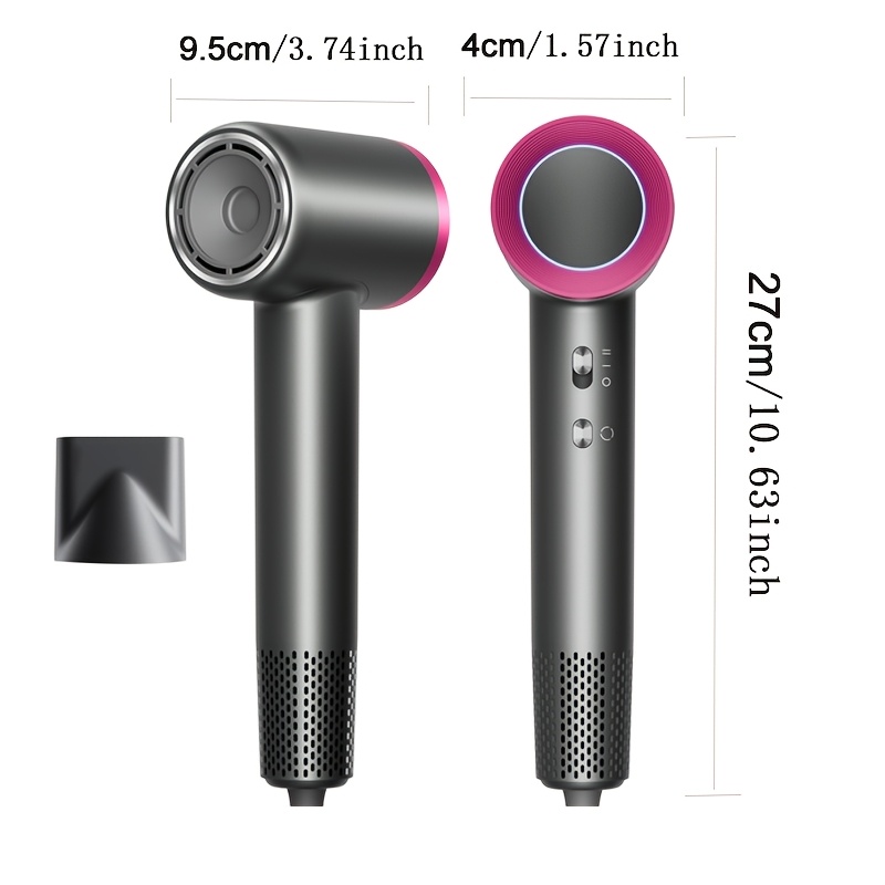 Image of Professional High Speed 110, 000rpm Hair Dryer Portable Lightweight Compact Drying Fast Drying Blow Dryer With Nozzle Travel Hair Dryer For Woman/pet