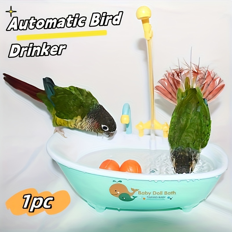 

1pc Parrot Bird Bath Tub, Mini Anti-splashing Bath Tub For Bird Perching Feeding And Bathing, Multi-functional Pet Supplies