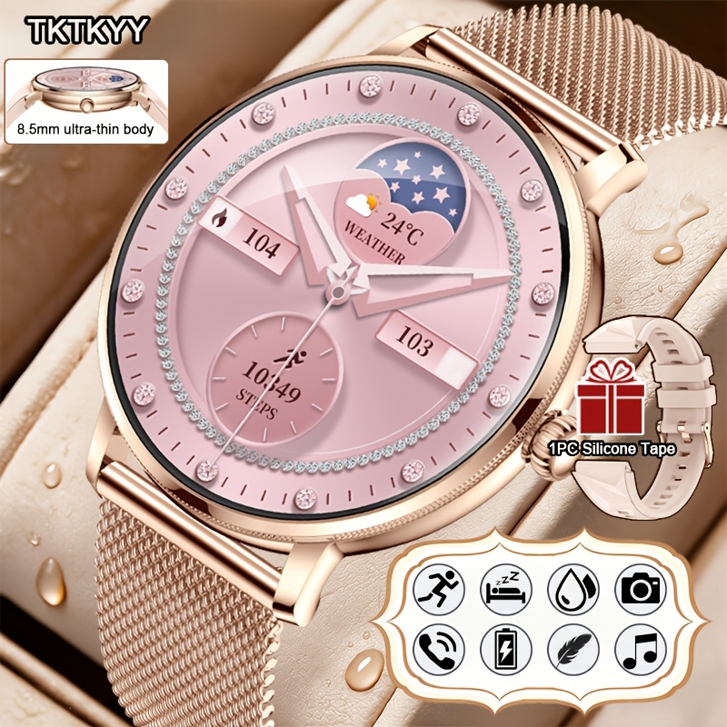 Women's Ultra-thin Smartwatch with Wireless Calling, Elegant Design
