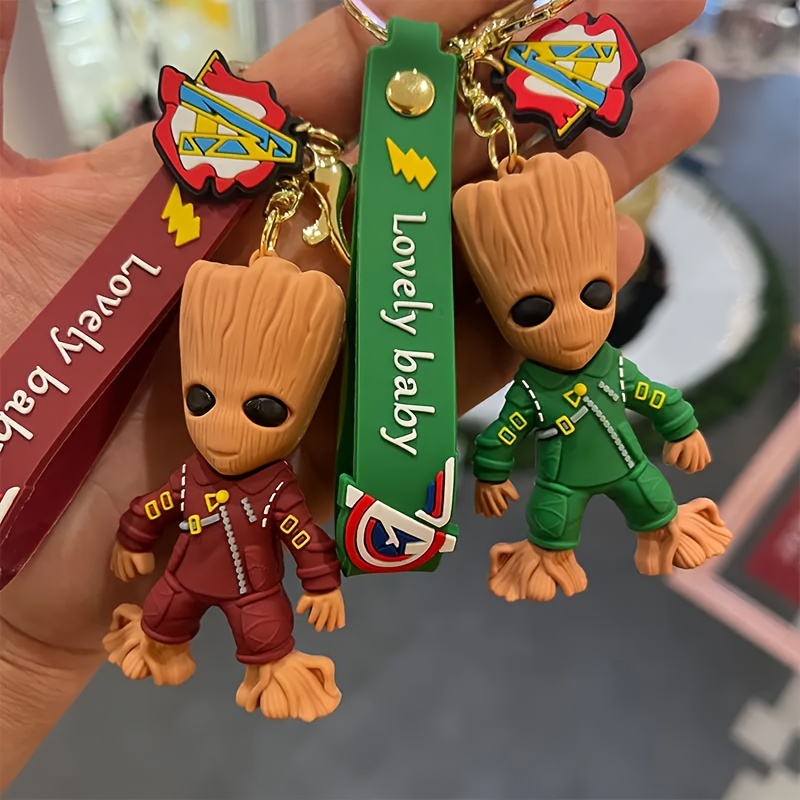 

Ume 1pc Guardians Of The Galaxy Groot And Rocket Raccoon Keychain, Cute Movie Figure Pendant, Perfect Gifts For Fans