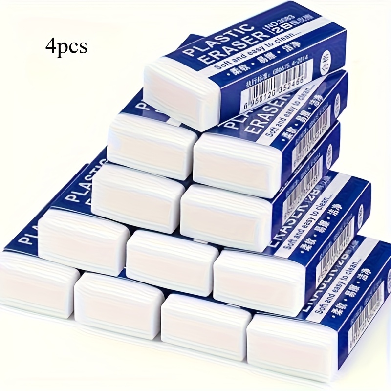 18/10/4/2pcs Eraser Set, 2b Exam Pencils For Clean Writing Without , Creative Student Stationery Supplies