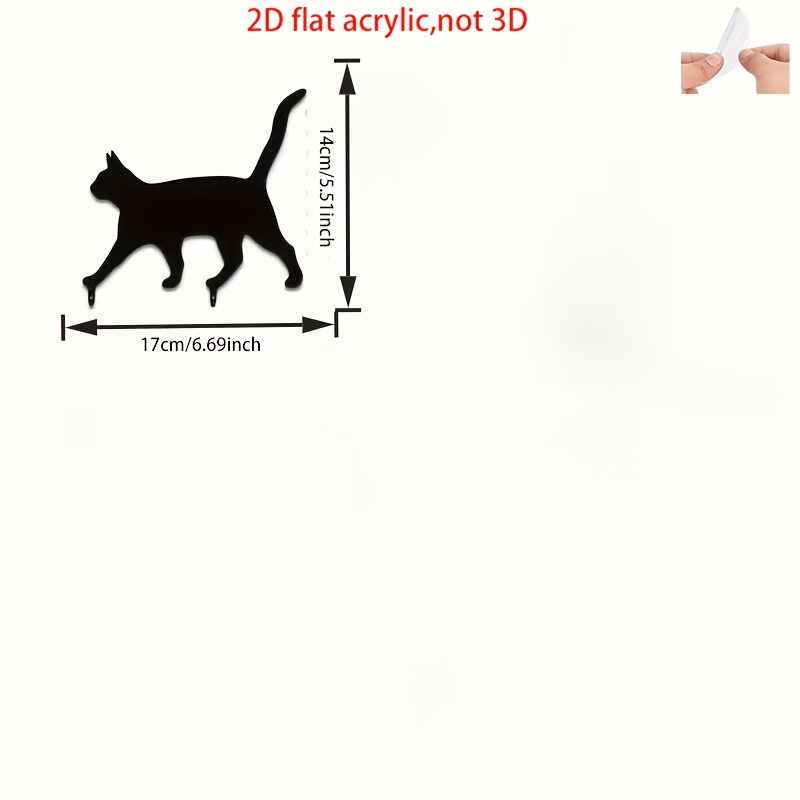 E-shop 2D Flat - 【2D Flat】 2D Flat - [2D Flat] 2D Flat Lorelei Acryl Schwarze Katze Gartendeko - Rustikaler Stil Kunst Silhouette Design, Robuste