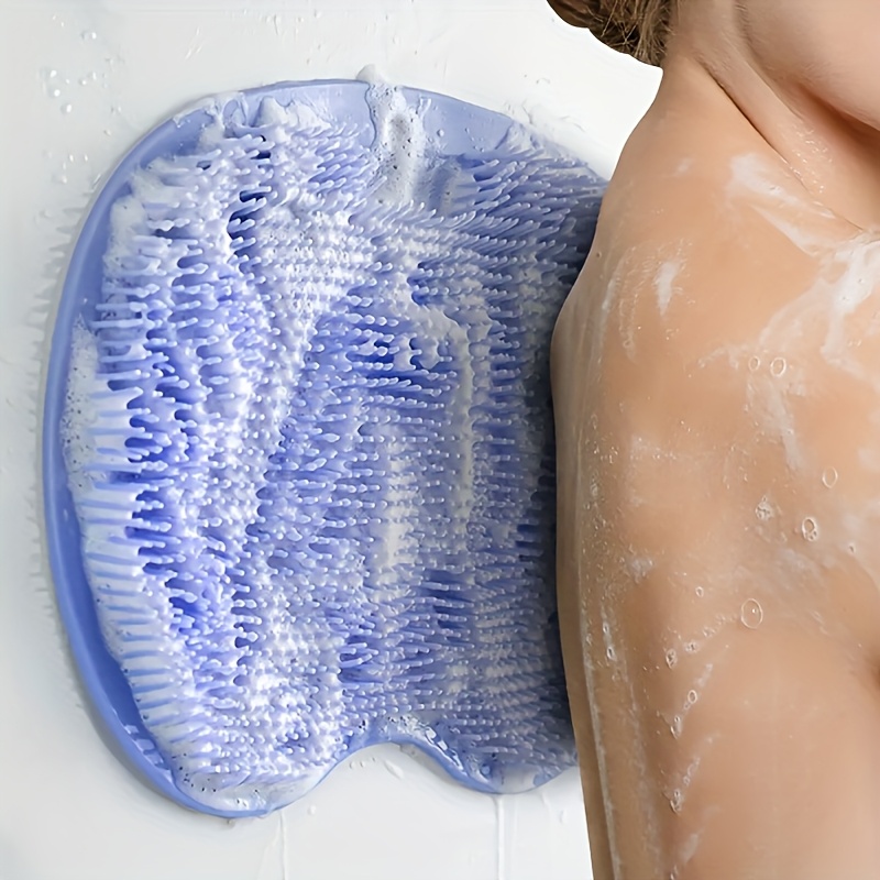 TEMU 1pc Gantlet Non-Slip Shower Foot Scrubber - Non parfumé, alcool, batterie, polyester, tampons exfoliants manuellement opérés pour promouvoir la
