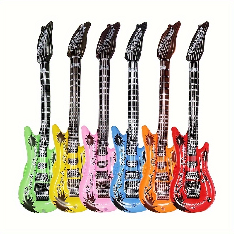 

Waterproof Inflatable Guitar - Perfect For Party Decor & Birthday Gifts, Adds Festive Atmosphere, Ideal For Rock , Random Color Selection