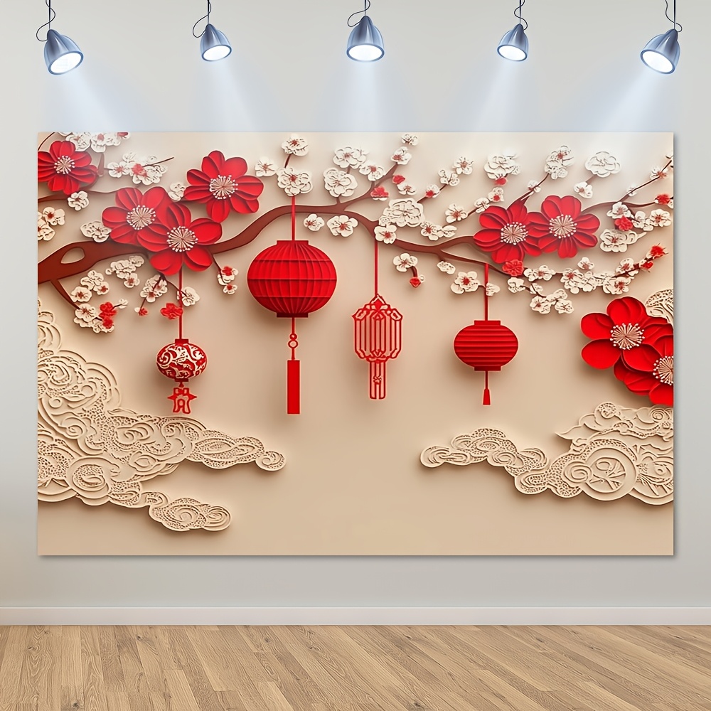 

1pc Chinese New Year Polyester Wall Hanging Decor, Celebration Backdrop For All , Easy To Hang, No Electricity Or Battery Needed, Ideal For Casual , , And Birthday Parties