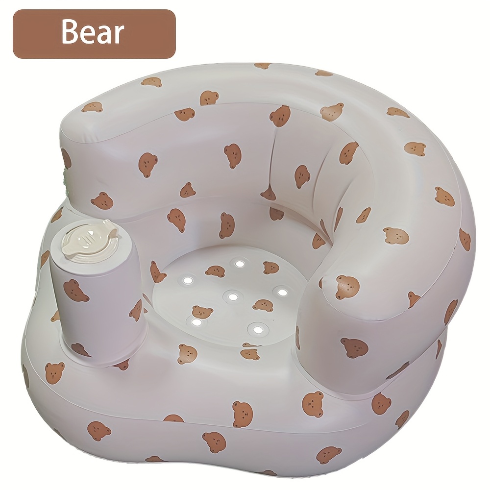 TEMU 1pz Sedia Gonfiabile a Cartone Animato con Pompa d'Aria Integrata, Sedia Gonfiabile Portatile per Bambini Adatta da 3 a 36 Mesi, per Interni ed