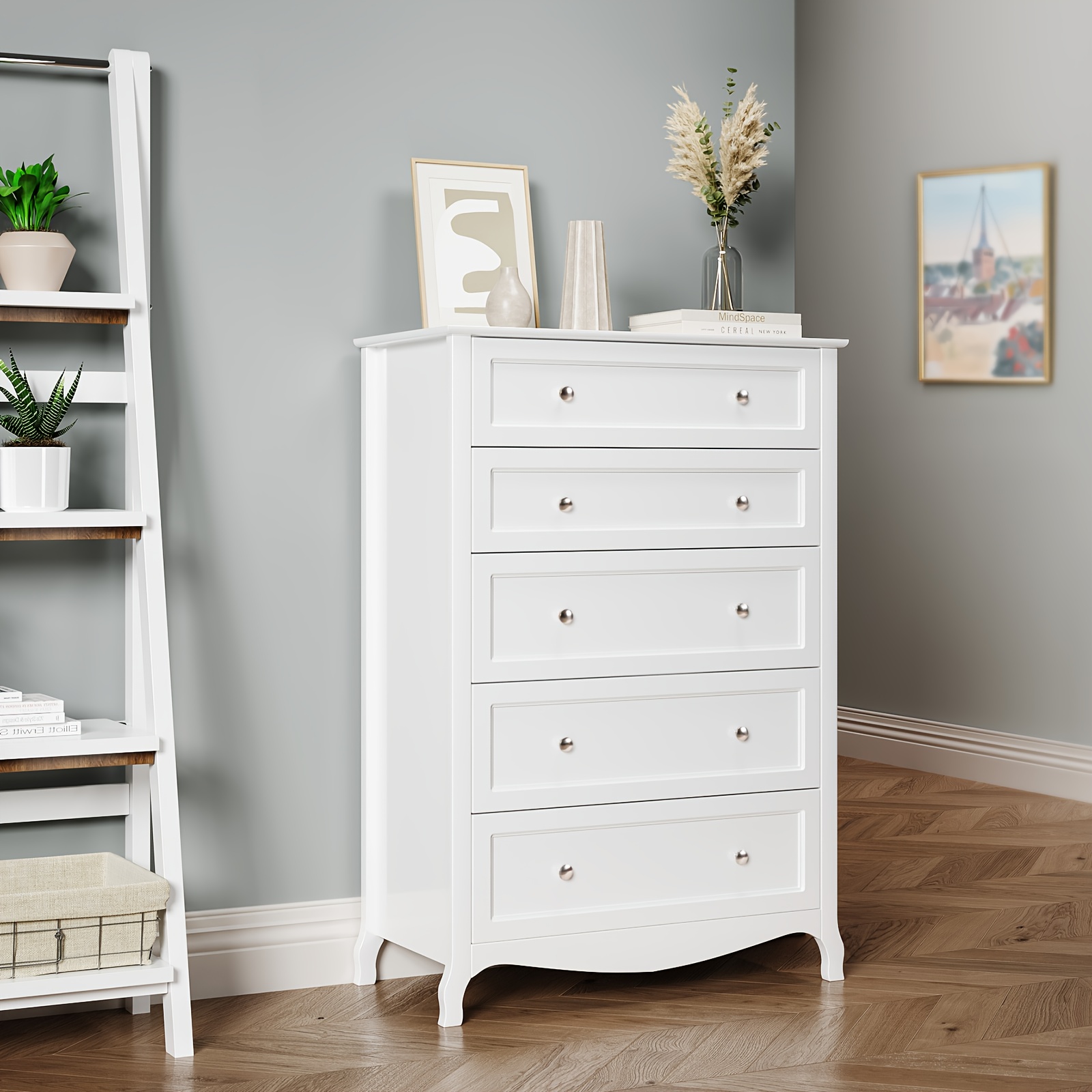 revolve engagement dresses Benzara Onira Tall Dresser Chest, 5 Spacious Drawers, Modern White, 49 Inch  -| BM328144 Benzara.com