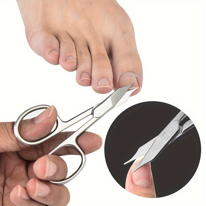 

Ergonomic Stainless Steel Nail Clippers Set With Cuticle Scissors & Tweezers - Toenails, Manicure & Pedicure Tools