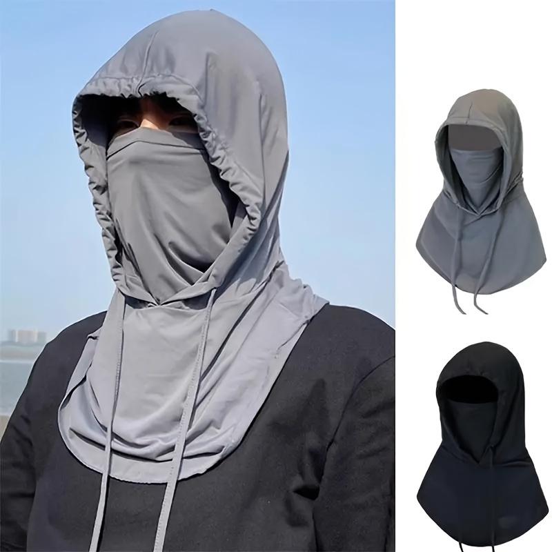 

Unisex Sun Protection Head Cover With Hood And Neck Gaiter - Breathable, Uv Shield, And Durable For Outdoor Activities