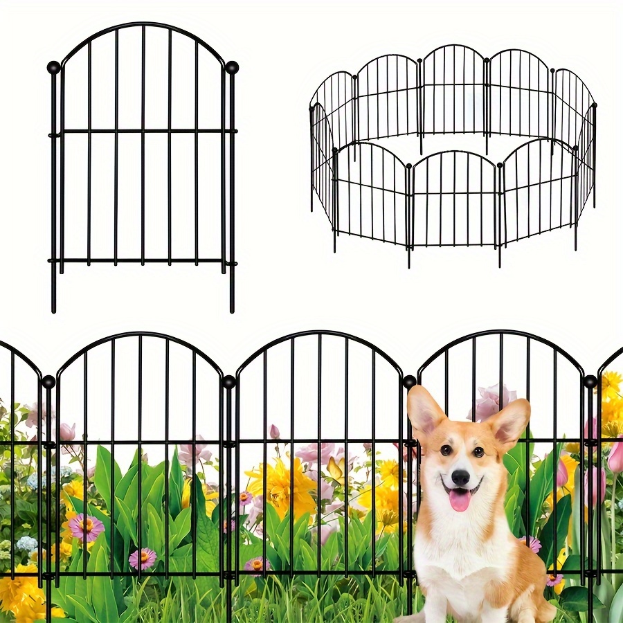 

5pcs/10pcs Decorative Garden Fence, Rustproof Metal No Dig Fence Animal Barrier For Dog, Arched Flower Bed Edging Ornamental Wire Border Panel Fencing For Yard Patio Outdoor Decor, 21in*5.4ft