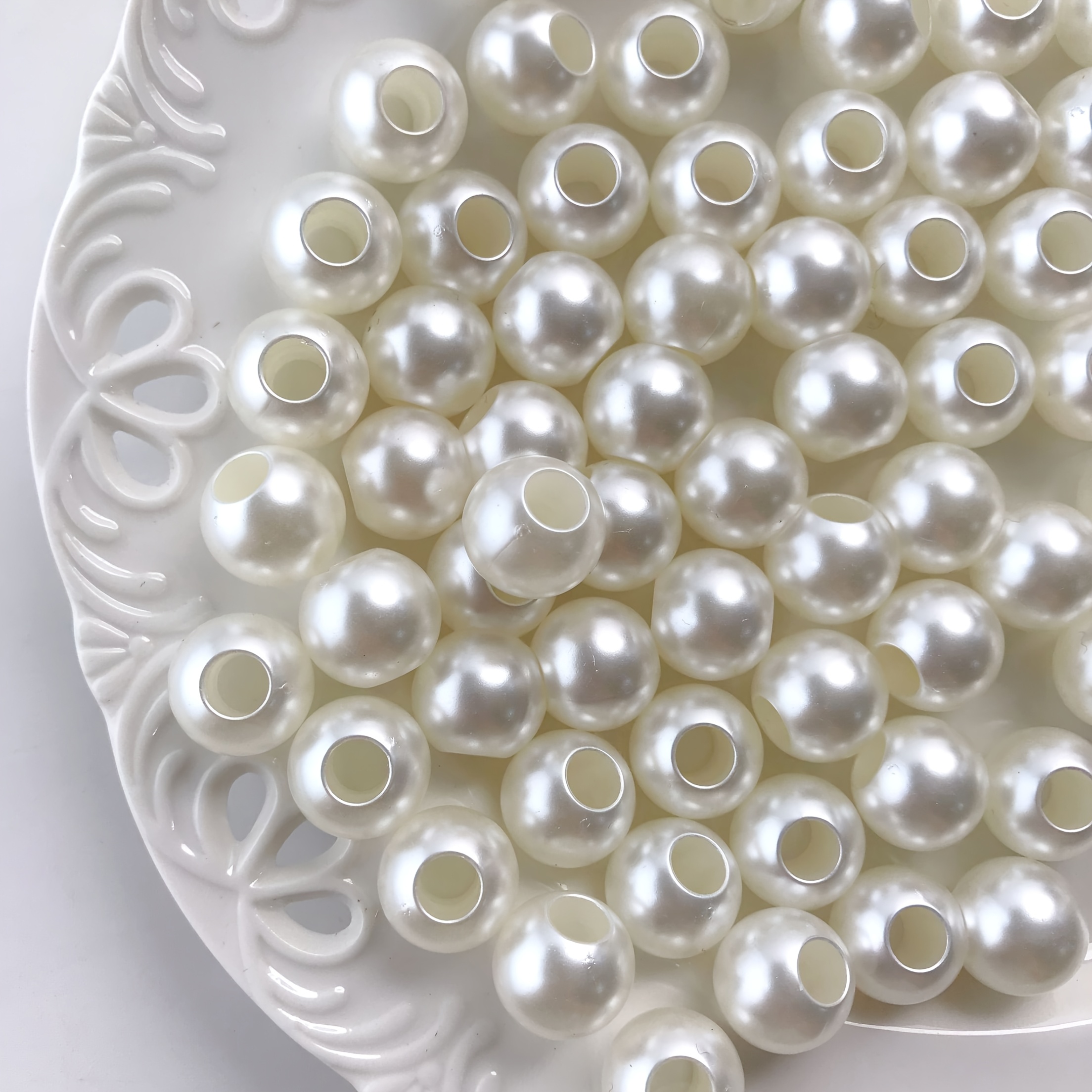 30pcs Large Hole Round Beads for Bracelet Making