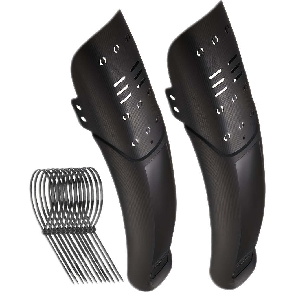 TEMU With 2 Bicycle Mudguards, Compatible With Front And Rear Wheels, And Complete With Rolled Belt Additions
