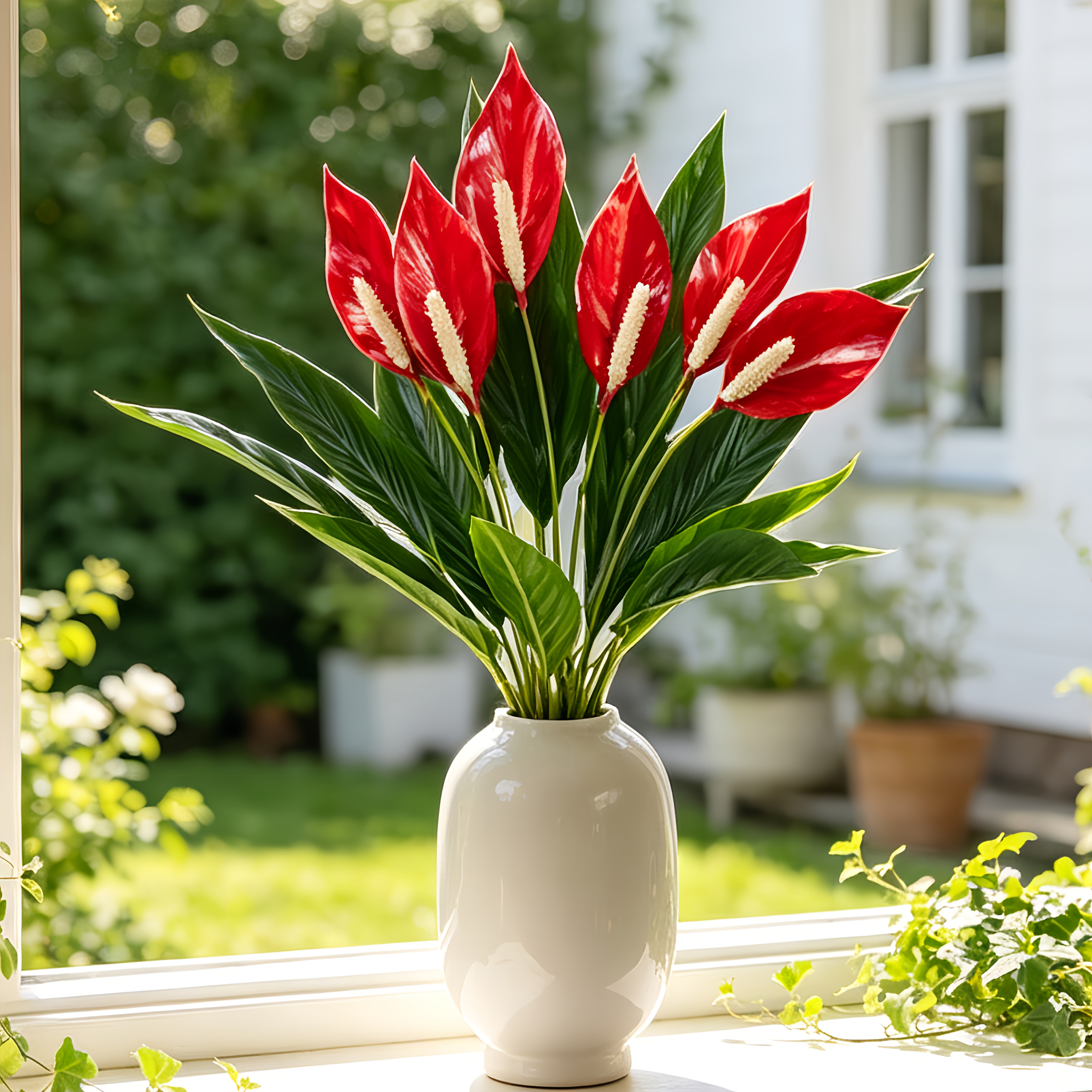 artificial peace lily sold on Temu United States