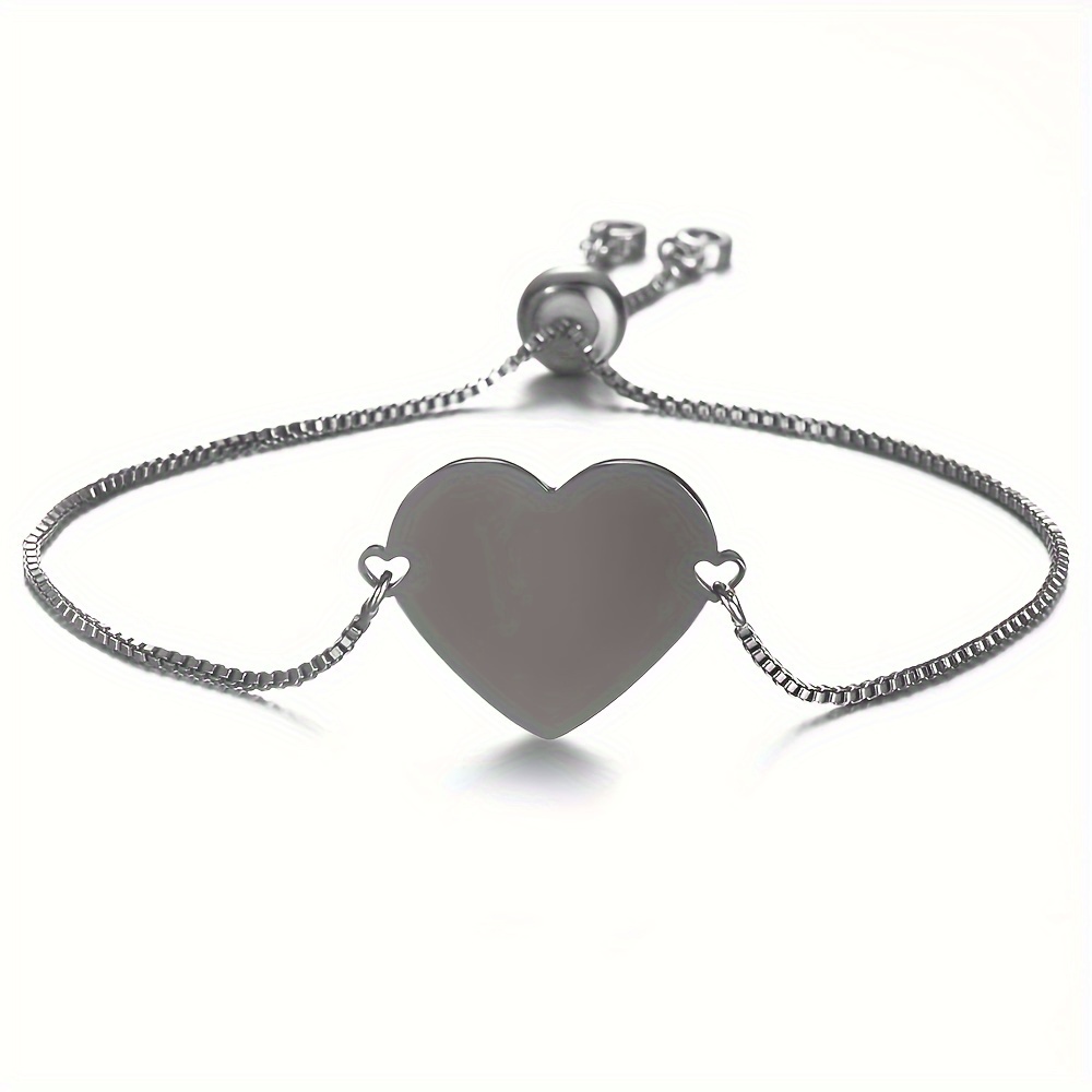 TEMU Pulsera de foto personalizada con grabado láser de tu propia imagen - Foto ajustable adecuada para regalos de , mascota, pareja, para uso diario