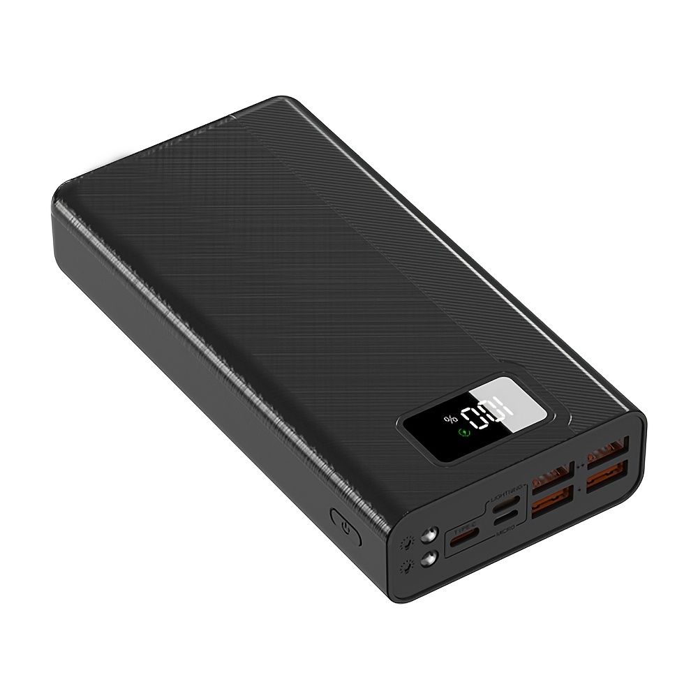 TEMU 40, 000mah Portable Power Bank Supporting 20w Pd Fast Charging - Bank For Iphone, Equipped With Led Display And Multiple Ports, Essential Power