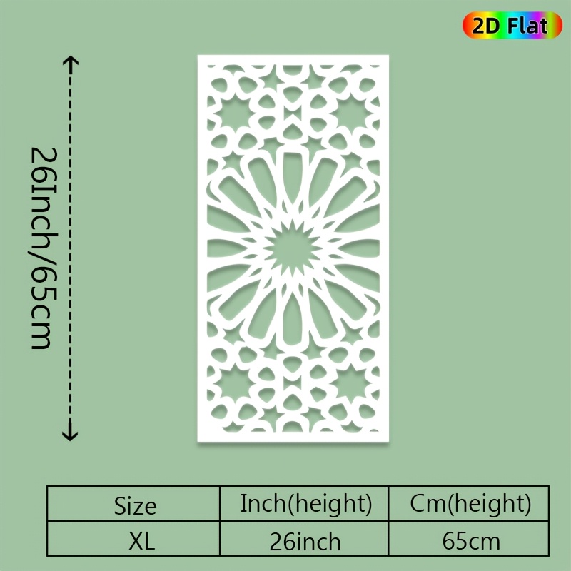 TEMU 2d Flat, 1pc - Choose Color: Golden, White, Wall Sculpture - Mandala Metal Wall Decor, Mandala Statue Mural With Premium Finish - Ideal Gift For