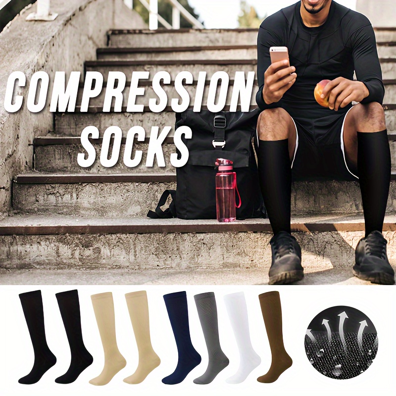 men s knee high stockings athletic compression socks sports Temu United Kingdom
