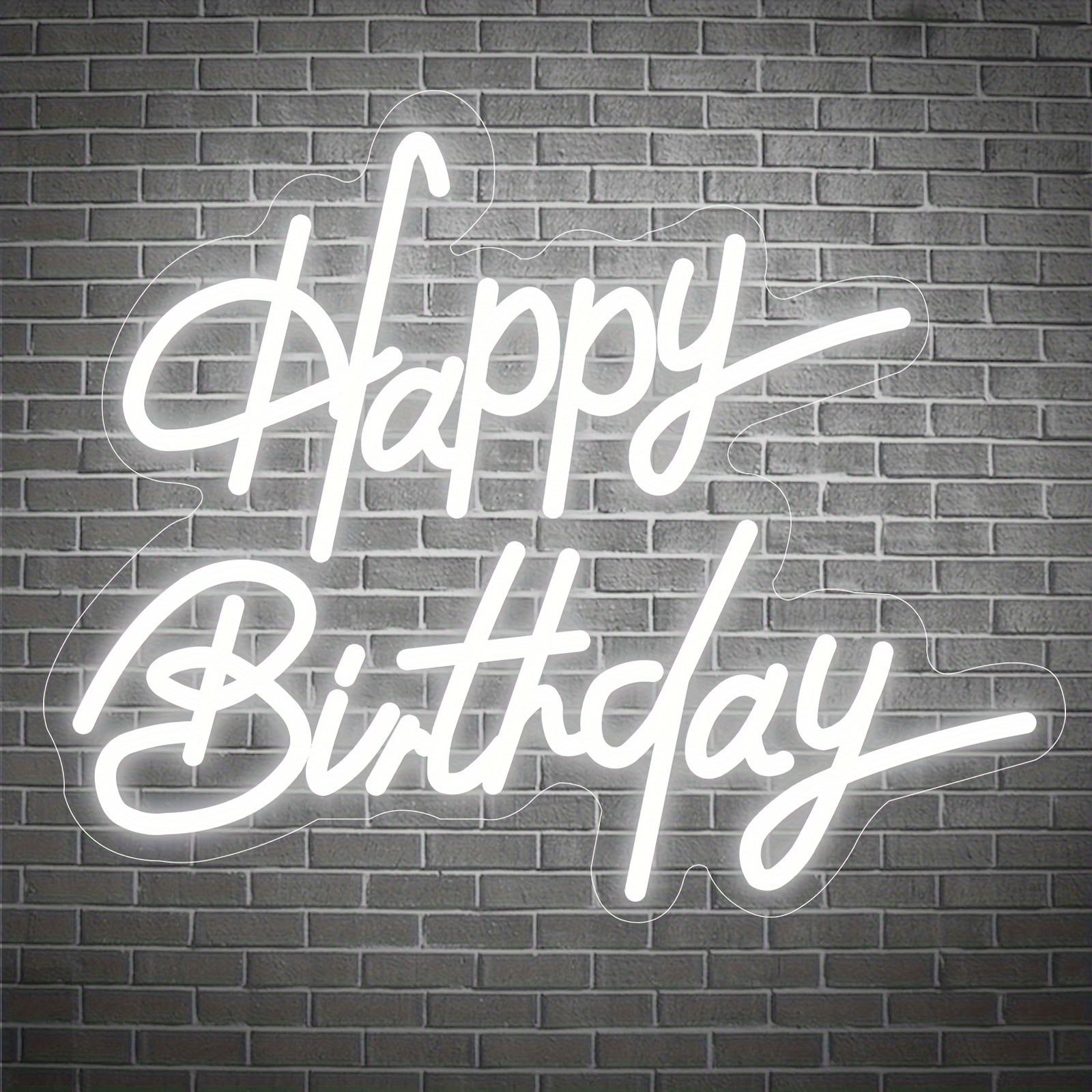 

Neon Signs For Wall Decor, Led Light Up Signs Birthday Decor Lights, Birthday Lighting For Home Decor Led Sign For All Party-best Personalized Birthday Gift (16", Warm White)