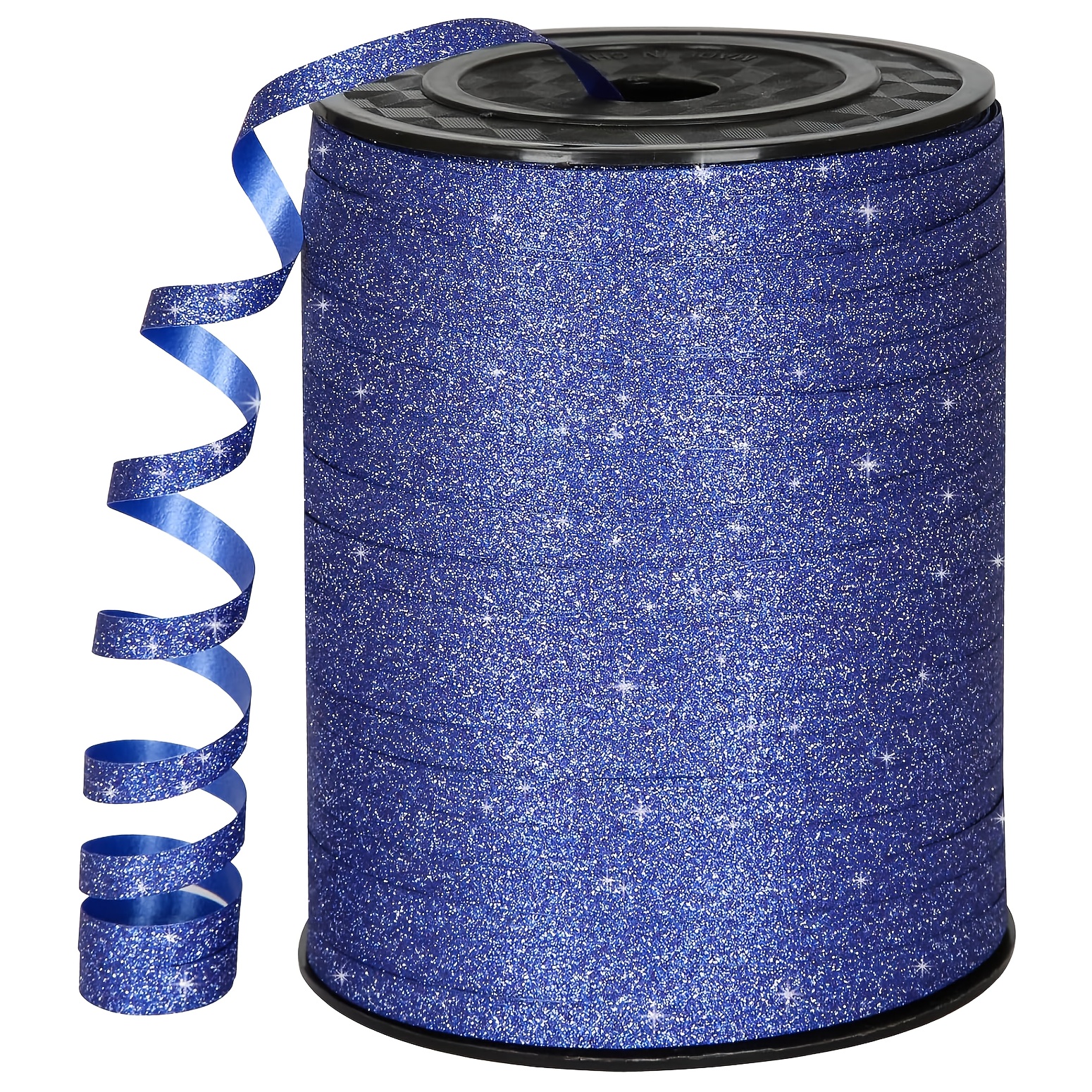 TEMU 500 Yard Giltter Blue Ribbon, Halloween Curling Ribbon, Christmas Ribbon, Shiny Metallic Curling Ribbon For Gift Wrapping, Balloon String,