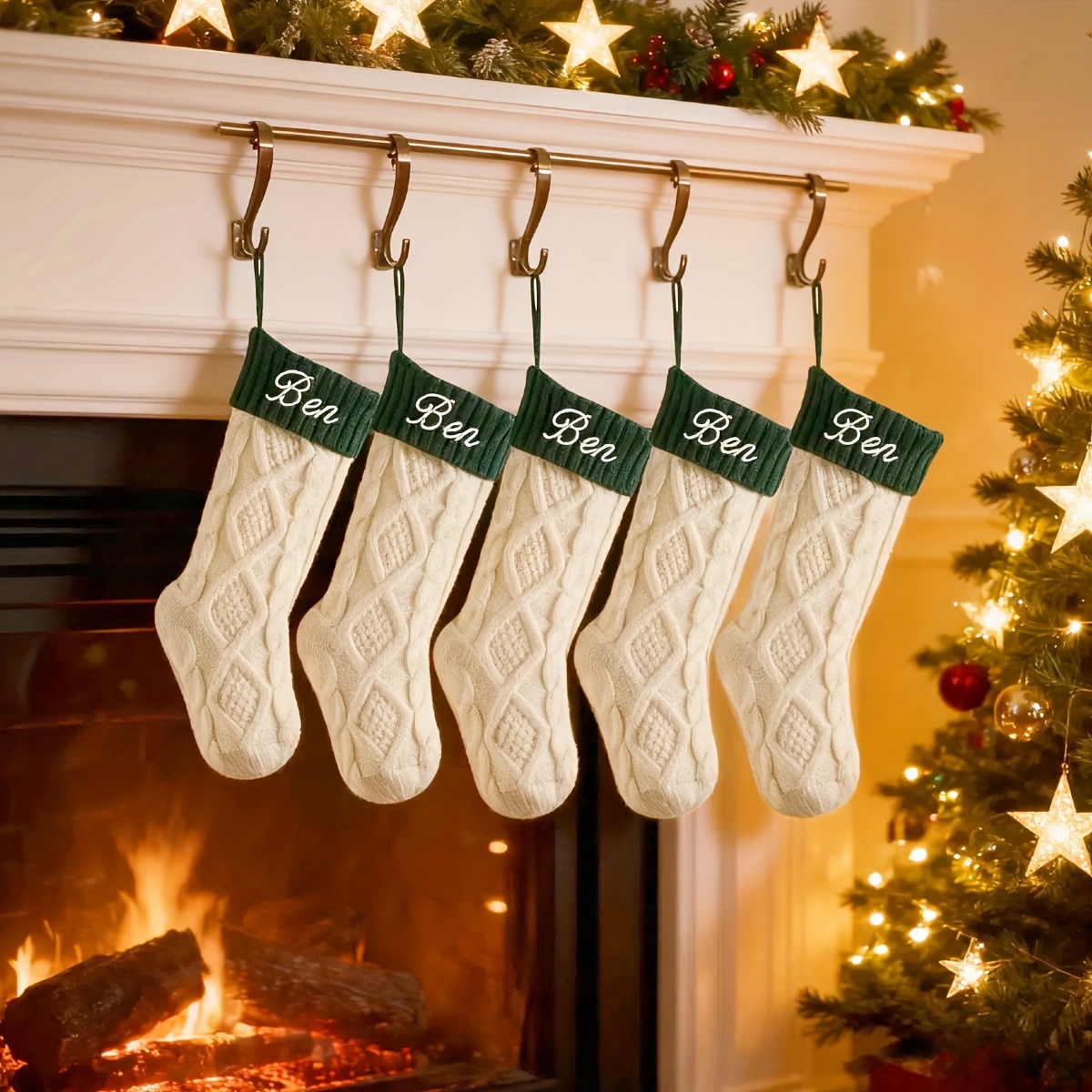 Custom Embroidered Name Christmas Stocking Christmas Decoration Hanging Ornament Gift Bag Gift Bag Large Size Suitable as a Gift for 8 Family Members, Personalised Christmas Stocking, Christmas Stocking Name, St. Nicholas Sock, Christmas Sock, Christmas Sock For Chimney, Christmas Socks For Chimney, Fillable Christmas Sock, Christmas Home Decor