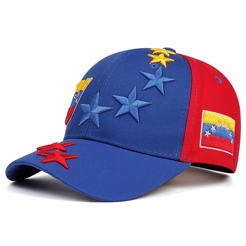 TEMU Gorra de béisbol bordada en 3D para - Gorra de visera de adecuada para deportes al , ropa casual - Lavable a , de estrella de puntas colorida