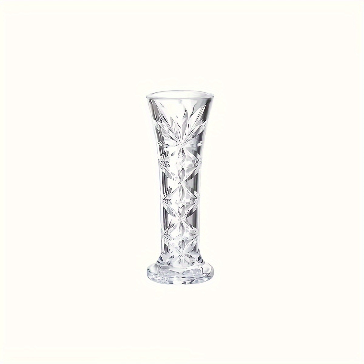 Image of 1pc Luxury Acrylic Vase Home Decor – Shatterproof, Clear Cylindrical Centerpiece For Christmas, Wedding, Party, And Home Decoration