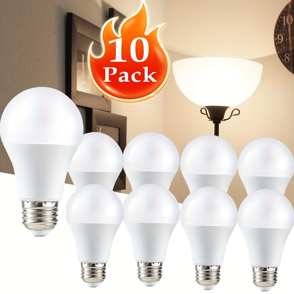 TEMU A19 Led Light Bulbs, Led Bulbs, 14w 1000lm, E26 Base, Cri90 Bulbs Daylight