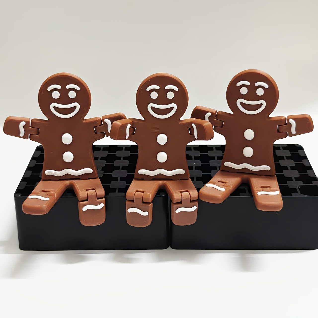 TEMU Articulated Gingerbread For Man Toy, 3d Printed Poseable Christmas Figurine, Holiday Decoration, Desktop Ornament, Creative Christmas Gift