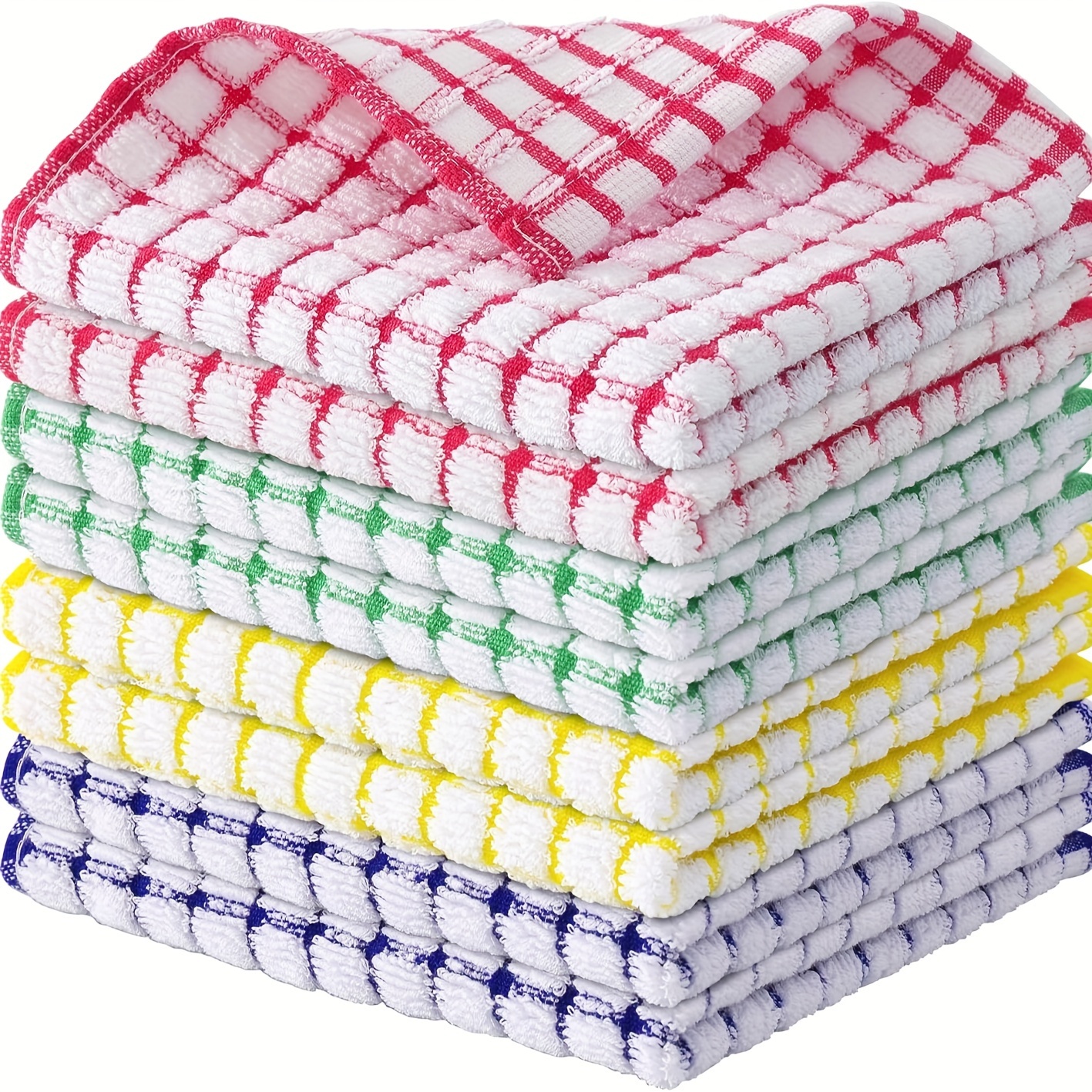 

6/12pcs Dish Towels, Reusable Cleaning Cloths Tea Towel