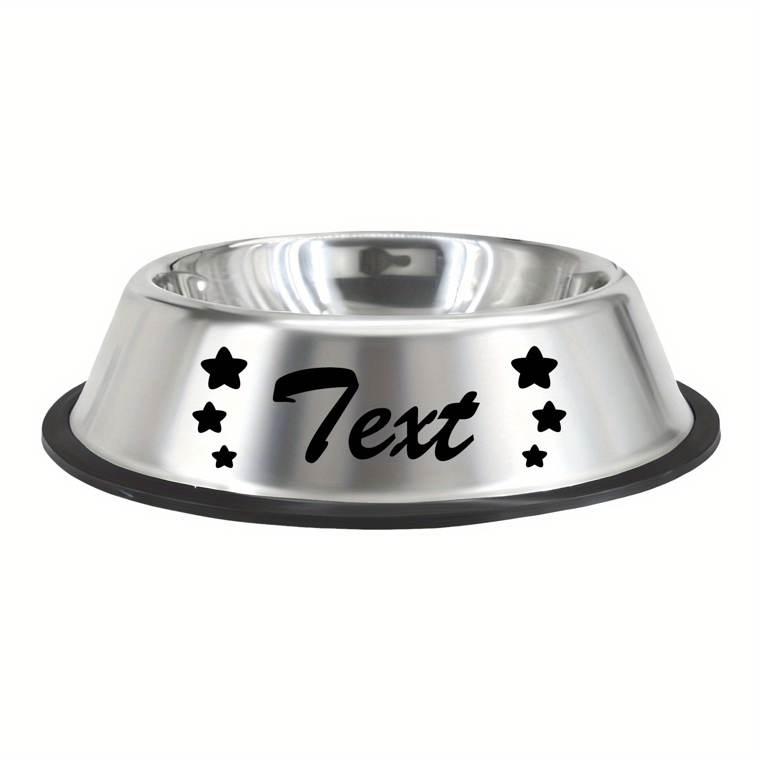 TEMU [customized] Personalized Stainless Steel Pet Bowl With Custom Name For Cats And Dogs Anti Slip Perfect For Food And Easy-clean Nice Gift For