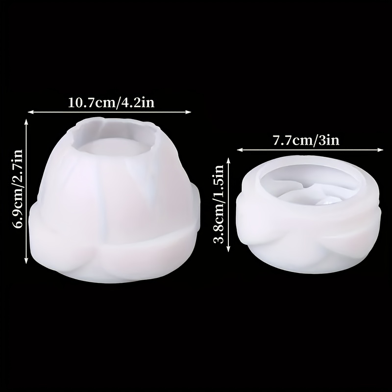 Resin Casting Molds High-quality 2pcs Rose Resin Mold Set For Epoxy Resin Casting Box, Candy Container, Home Decor
