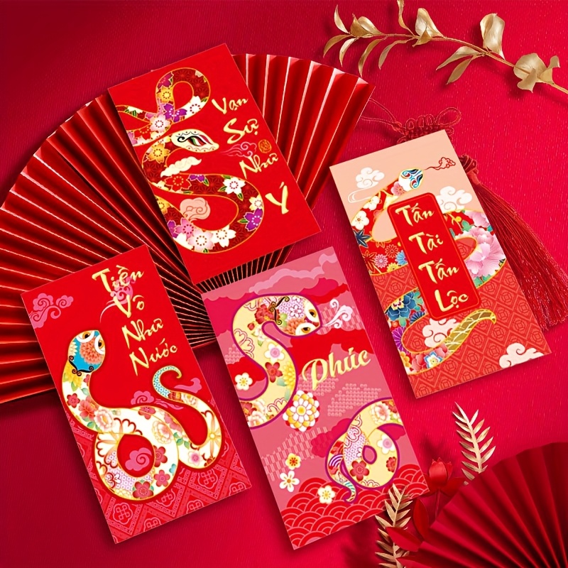 

30pcs-2025 New Year Red Envelopes, Snake , Home Kitchen Party Supplies, Holiday Gifts